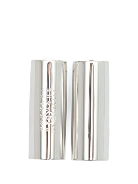 MM6 Maison Margiela Numbers-motif earrings - Silver - zdjęcie produktu nr 1