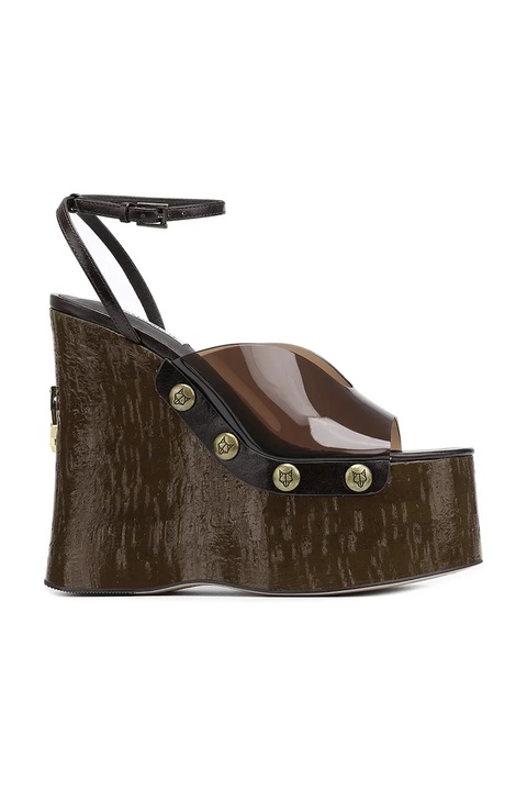 Naked Wolfe sandały Tiger Lilly damskie kolor brązowy na koturnie Tiger Lilly Brown - zdjęcie produktu nr 1