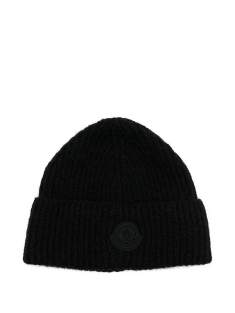 Moncler mohair-wool beanie - Black - zdjęcie produktu nr 1