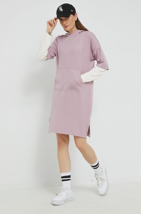 Fila sukienka kolor różowy midi oversize - zdjęcie produktu nr 2
