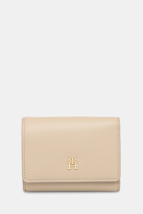 Tommy Hilfiger portfel damski kolor beżowy AW0AW17737 - zdjęcie produktu nr 1