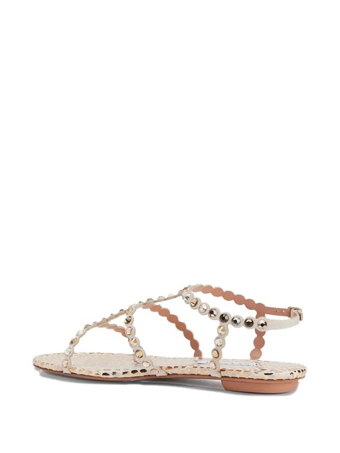 Aquazzura Tequila crystal-embellished sandals - White - zdjęcie produktu nr 2
