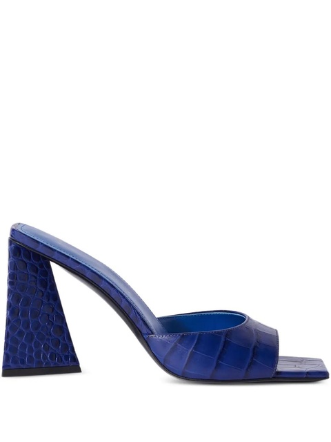 The Attico 85mm Mini Devon square-toe mules - Blue - zdjęcie produktu nr 1