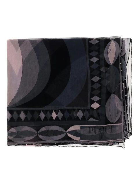 PUCCI Vivara-print silk scarf - Black - zdjęcie produktu nr 2