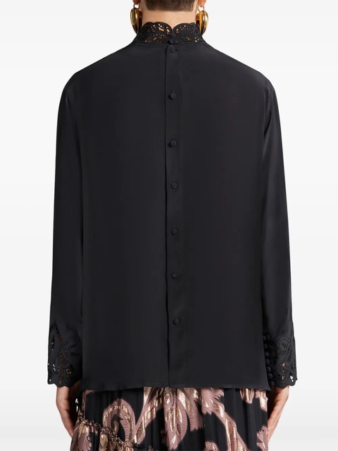 ETRO crepe de chine blouse - Black - zdjęcie produktu nr 2