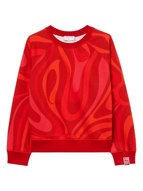 PUCCI Marmo-print sweatshirt - Red - zdjęcie produktu nr 1