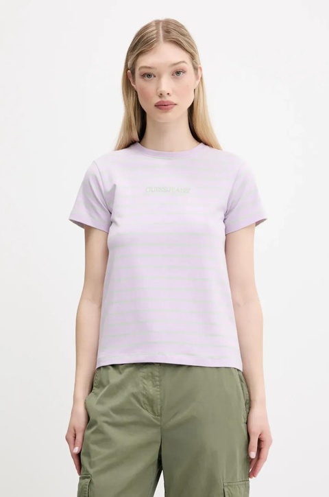 Guess Jeans t-shirt damski kolor fioletowy W4BI53 KCIE1 - zdjęcie produktu nr 1