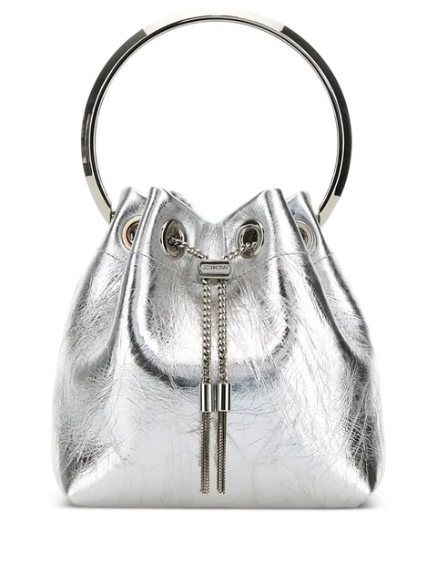 Jimmy Choo leather bucket bag - Silver - zdjęcie produktu nr 1