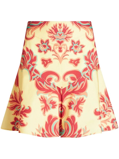 ETRO Venus-print poplin miniskirt - Yellow - zdjęcie produktu nr 1