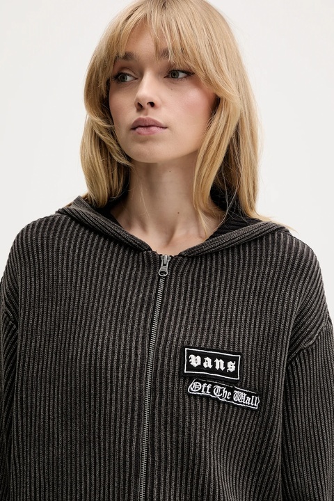 Vans kardigan bawełniany damski kolor szary VN000Q2ABLK1 - zdjęcie produktu nr 2