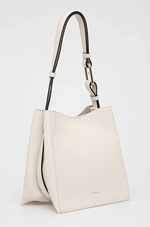 Furla torebka skórzana kolor biały WB01373.HSF000.PNN001007 - zdjęcie produktu nr 2