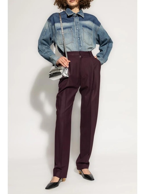 Victoria Beckham creased trousers - Red - zdjęcie produktu nr 2