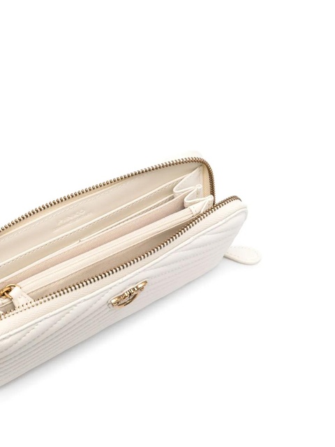 PINKO logo-plaque long quilted wallet - White - zdjęcie produktu nr 2