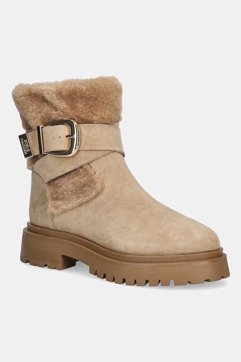 Steve Madden botki Lodge damskie kolor beżowy na płaskim obcasie 11004980 - zdjęcie produktu nr 1