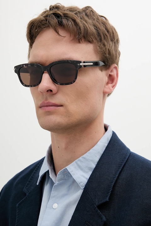 Alexander McQueen okulary przeciwsłoneczne kolor pomarańczowy AM0497S - zdjęcie produktu nr 1