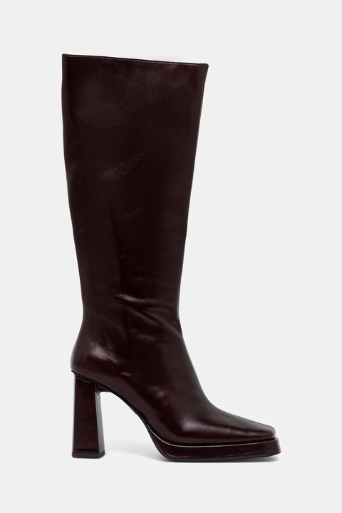 Jeffrey Campbell kozaki skórzane Maximal damskie kolor brązowy na słupku JC-852-1-7 - zdjęcie produktu nr 2