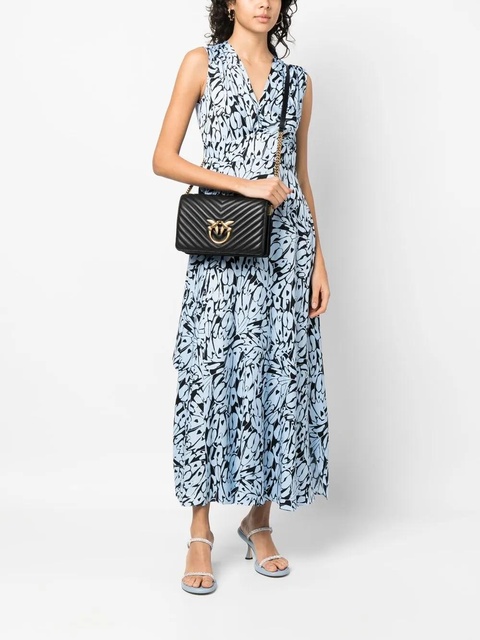 PINKO Classic Click V-quilted Love bag - Black - zdjęcie produktu nr 2