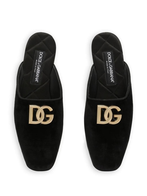 Dolce & Gabbana DNA logo plaque slippers - Black - zdjęcie produktu nr 1