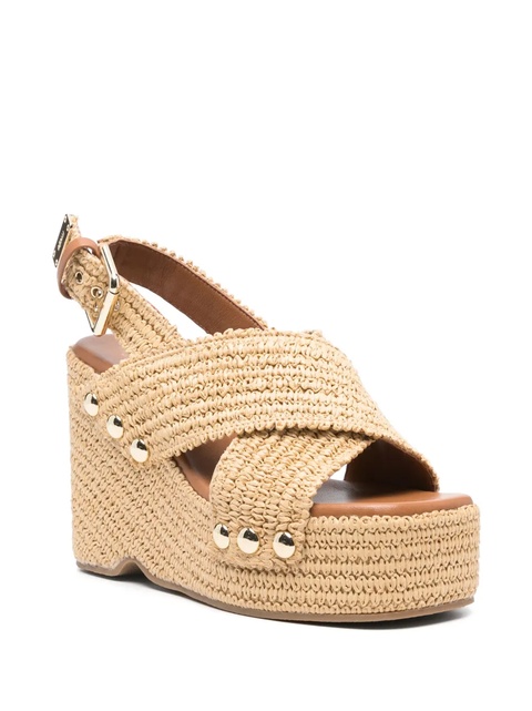 Maje 110mm woven sandals - Neutrals - zdjęcie produktu nr 2