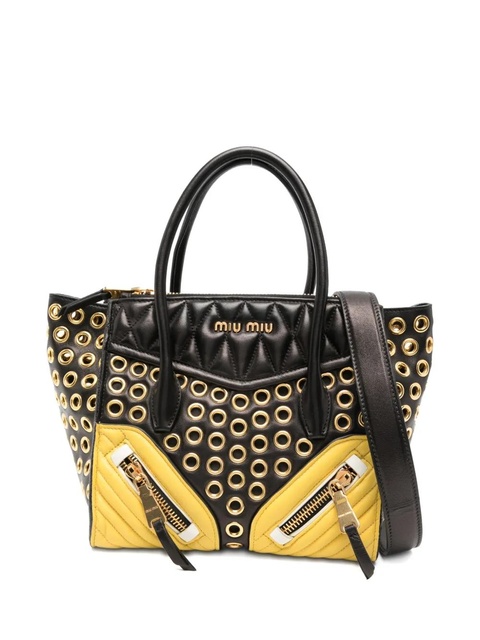 Miu Miu zip-details shoulder bag - Black - zdjęcie produktu nr 1