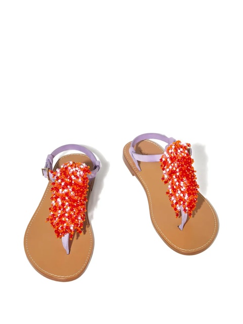 PUCCI beaded leather sandals - Brown - zdjęcie produktu nr 2