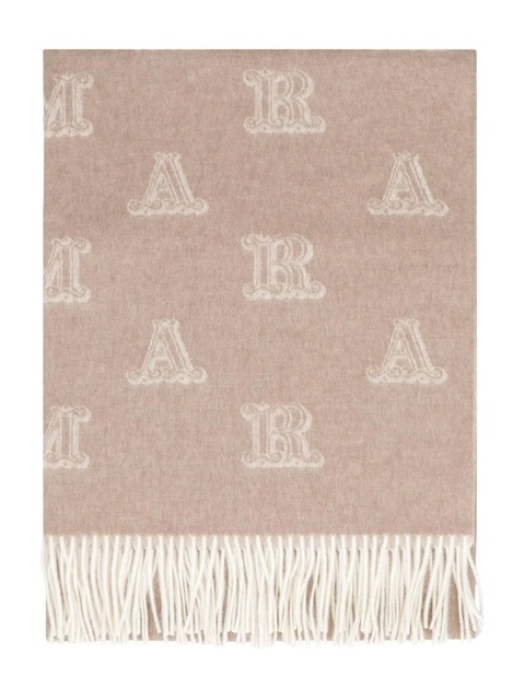 Max Mara jacquard frayed scarf - Neutrals - zdjęcie produktu nr 1
