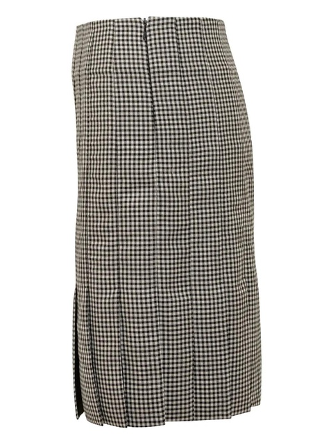 Ferragamo pleated gingham mini skirt - Black - zdjęcie produktu nr 2