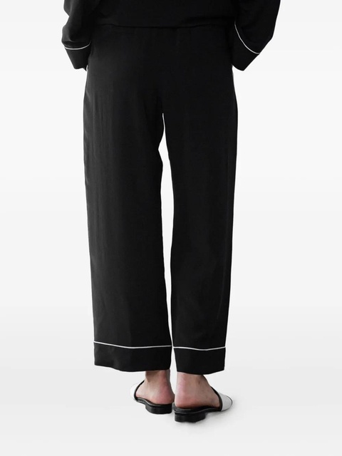 Valentino Garavani elastic-waistband piped trousers - Black - zdjęcie produktu nr 2