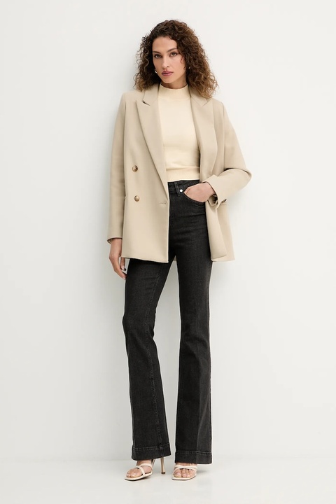 Silvian Heach sweter LOLA damski kolor beżowy z półgolfem GPA25554LU - zdjęcie produktu nr 2