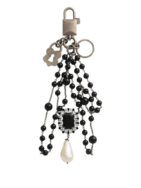 Dolce & Gabbana padlock beaded keyring - Silver - zdjęcie produktu nr 1