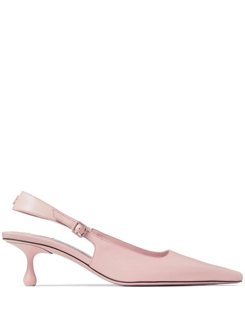 Jimmy Choo Amel 50mm leather pumps - Pink - zdjęcie produktu nr 1