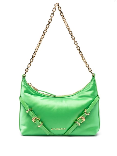 Givenchy logo-lettering zipped shoulder bag - Green - zdjęcie produktu nr 1