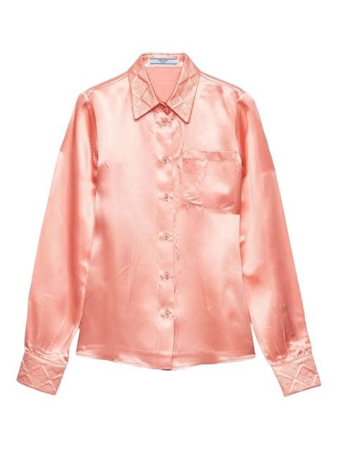 Prada embroidered collar shirt - Orange - zdjęcie produktu nr 1