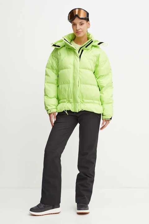 adidas by Stella McCartney kurtka damska kolor zielony zimowa IW3845 - zdjęcie produktu nr 2