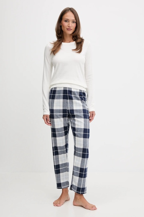 Fila piżama bawełniana damska kolor beżowy bawełniana FPW4223 - zdjęcie produktu nr 1