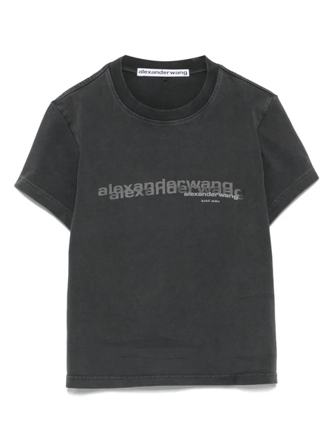 Alexander Wang logo-print cotton T-shirt - Grey - zdjęcie produktu nr 1