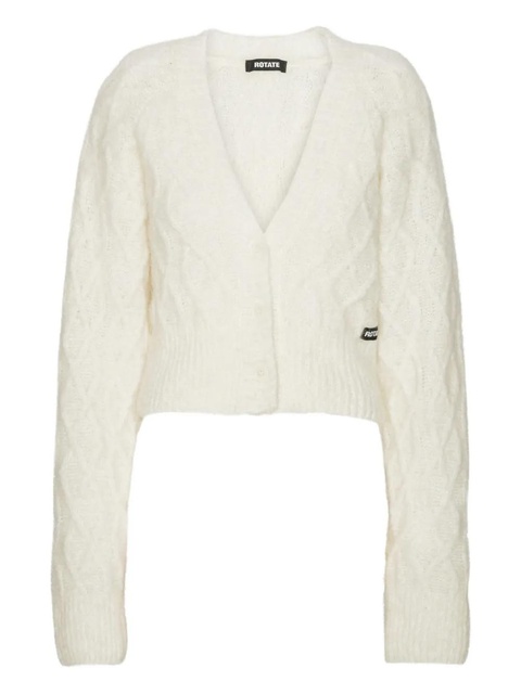 ROTATE BIRGER CHRISTENSEN V-neck cardigan - Neutrals - zdjęcie produktu nr 1