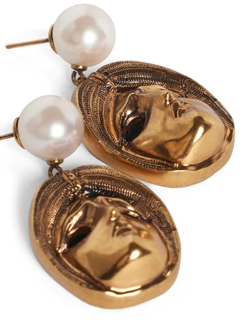 ETRO Masks pearl earrings - Gold - zdjęcie produktu nr 2
