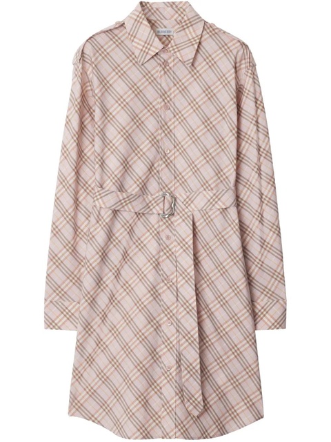 Burberry checked shirt dress - Pink - zdjęcie produktu nr 1