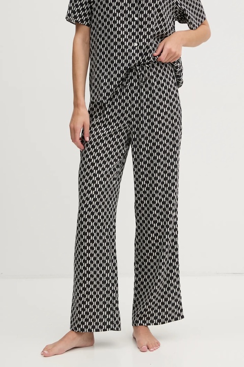 Karl Lagerfeld spodnie damskie kolor czarny szerokie high waist A1W46045 - zdjęcie produktu nr 1