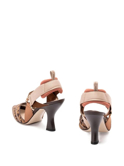 FENDI 85mm Colibrì leopard-print pumps - Brown - zdjęcie produktu nr 2