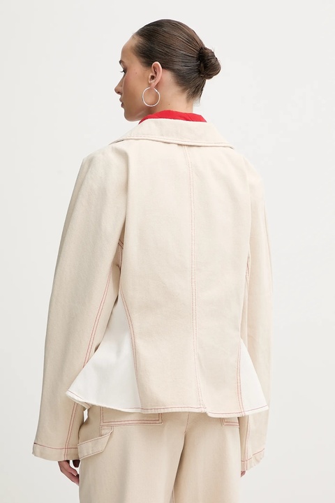 Stine Goya kurtka jeansowa kolor beżowy przejściowa SG-PS26-O007-2453 - zdjęcie produktu nr 2