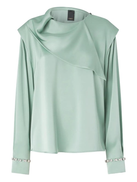 PINKO draped embellished-cuff top - Grey - zdjęcie produktu nr 2