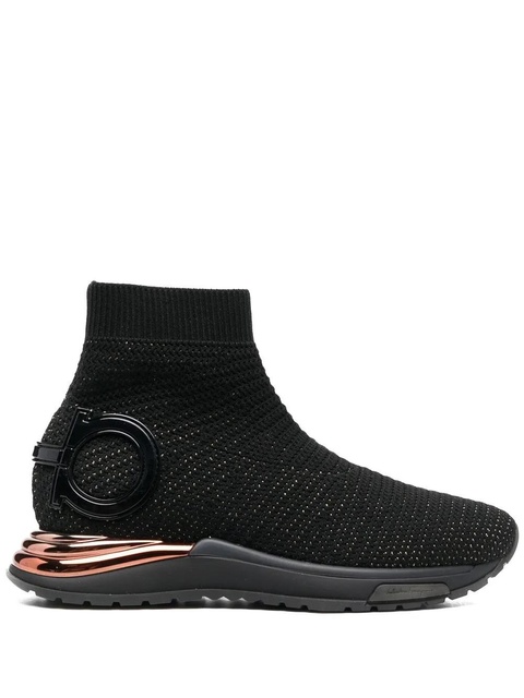 Ferragamo Gardena sock ankle sneakers - Black - zdjęcie produktu nr 1