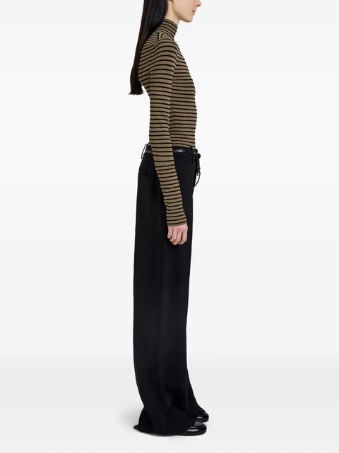 Proenza Schouler Didi striped turtleneck top - Green - zdjęcie produktu nr 2