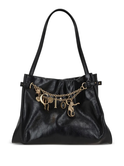 Chloé Charms embellished leather tote bag - Black - zdjęcie produktu nr 1