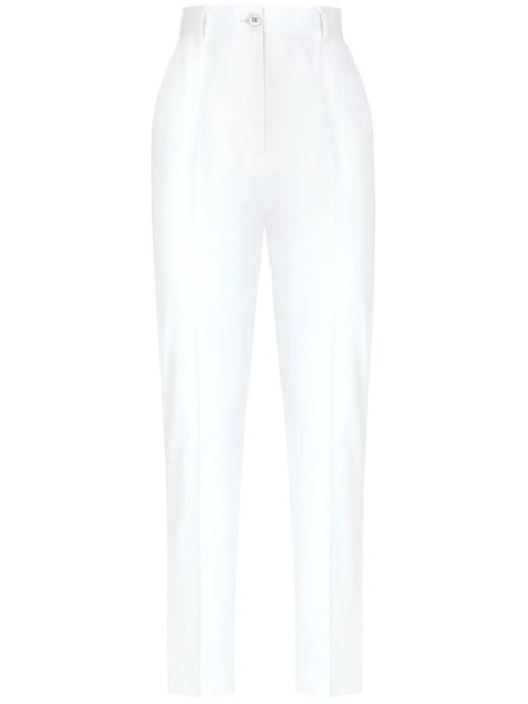 Dolce & Gabbana high-waisted gabardine trousers - White - zdjęcie produktu nr 1