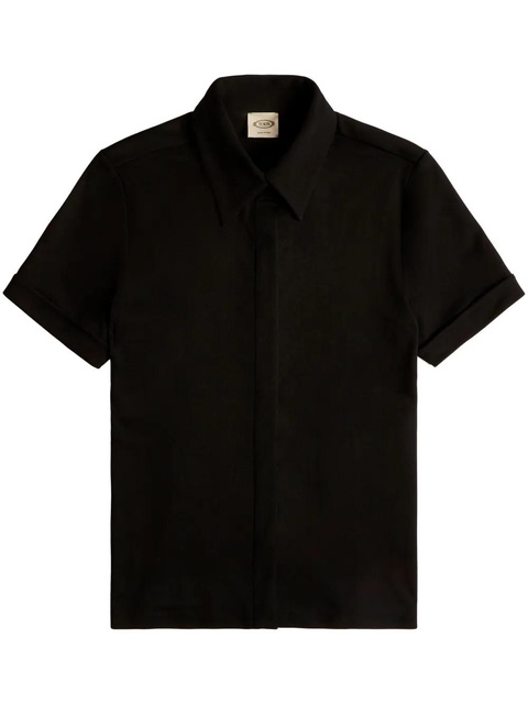 Tod's turn-up cuff polo top - Black - zdjęcie produktu nr 1