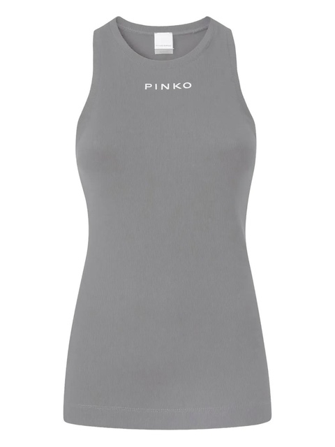 PINKO ribbed crew-neck top - Grey - zdjęcie produktu nr 1