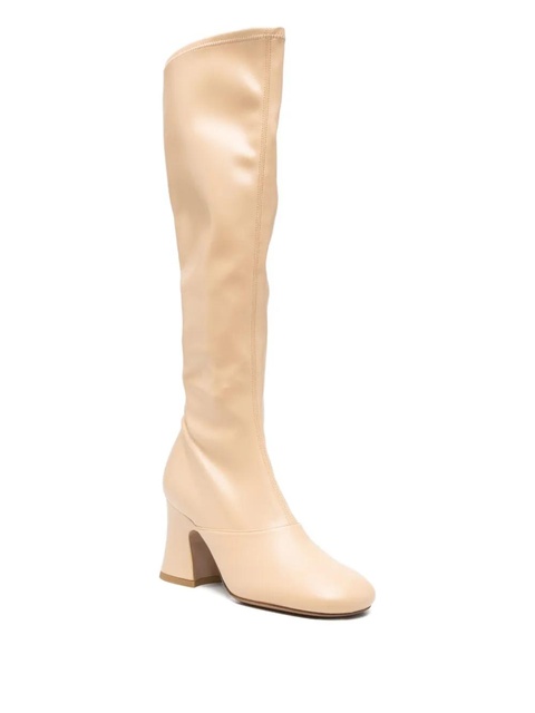 Chloé knee-high block-heel boots - Neutrals - zdjęcie produktu nr 1